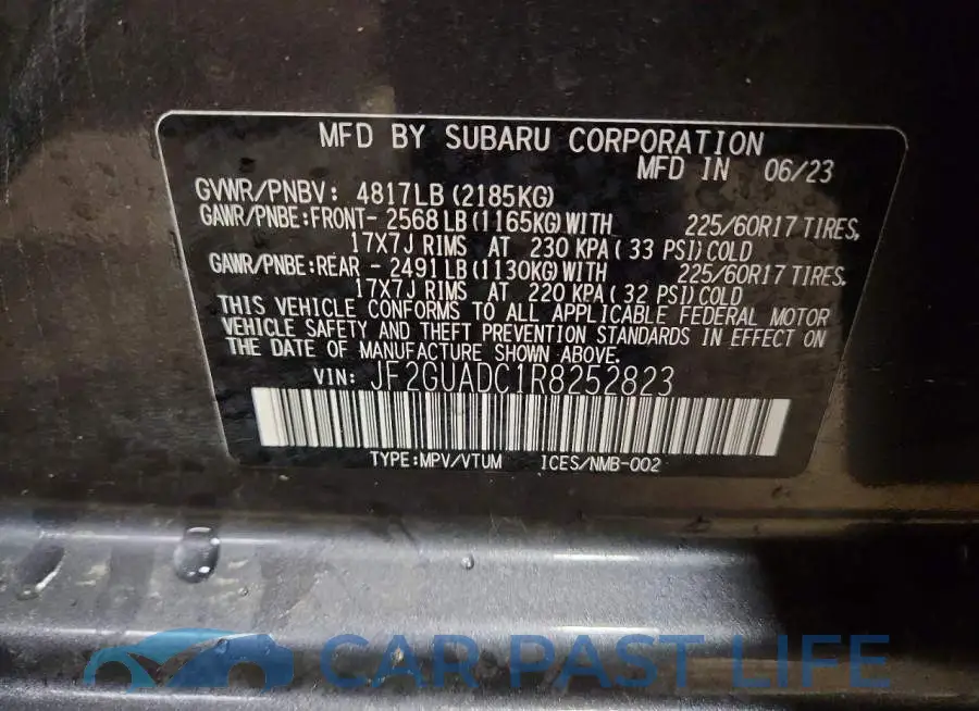 JF2GUADC1R8252823# 14