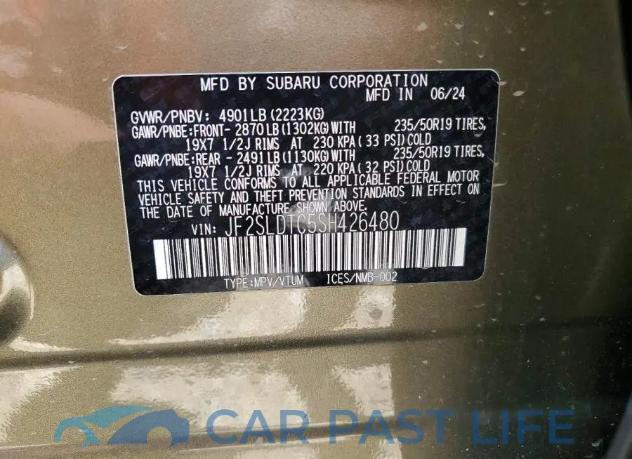 JF2SLDTC5SH426480# 13