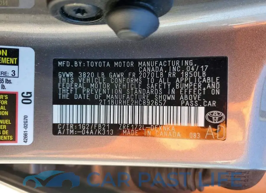 2T1BURHE2HC892657# 13