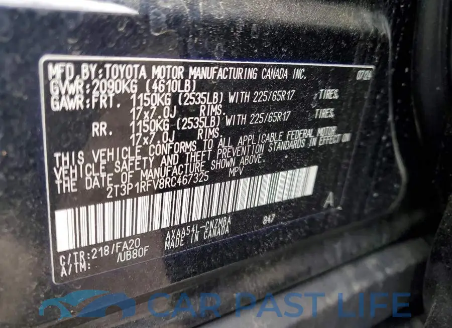 2T3P1RFV8RC467325# 14