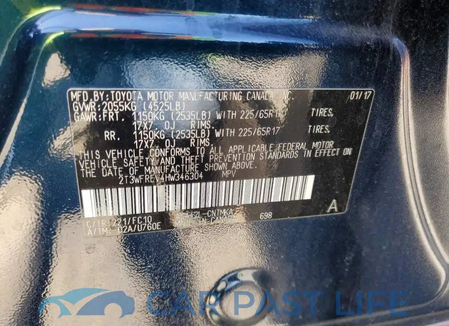 2T3WFREV4HW346304# 13
