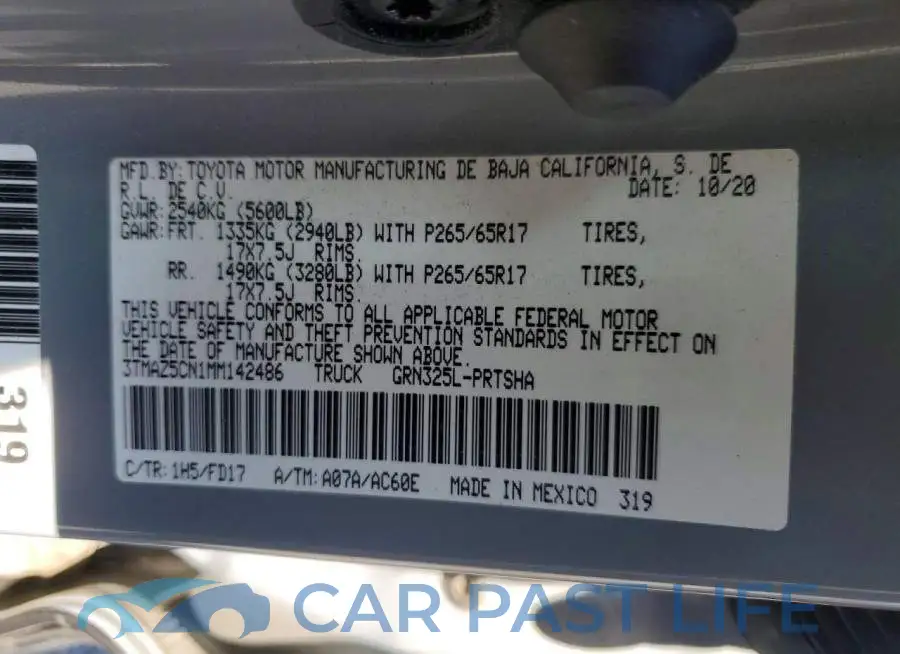 3TMAZ5CN1MM142486# 13