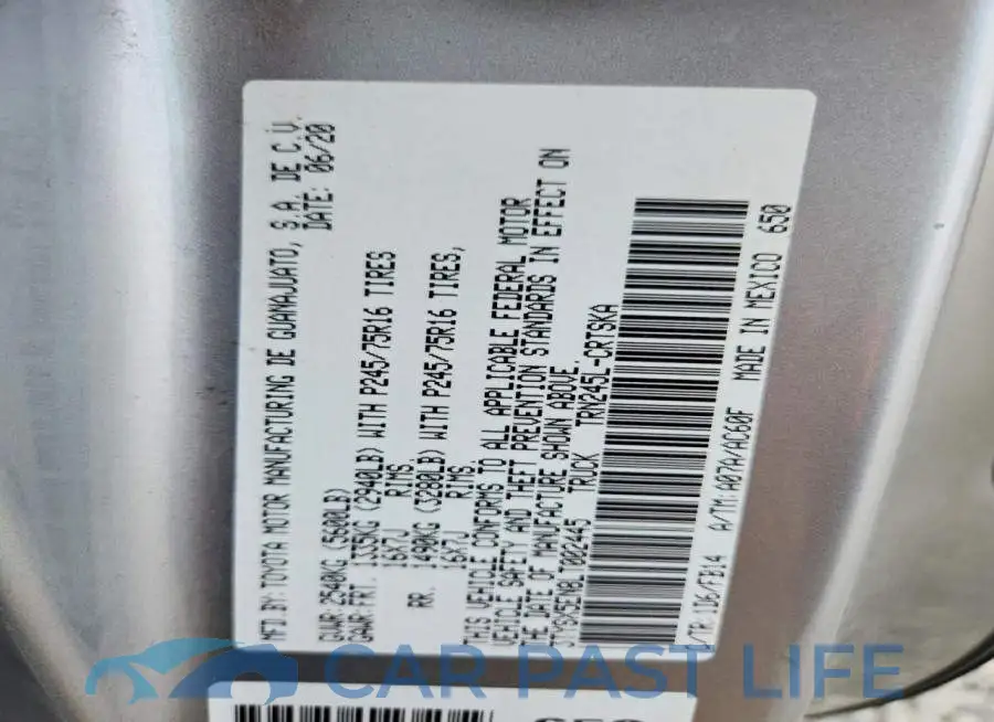 3TYSX5EN8LT002445# 12