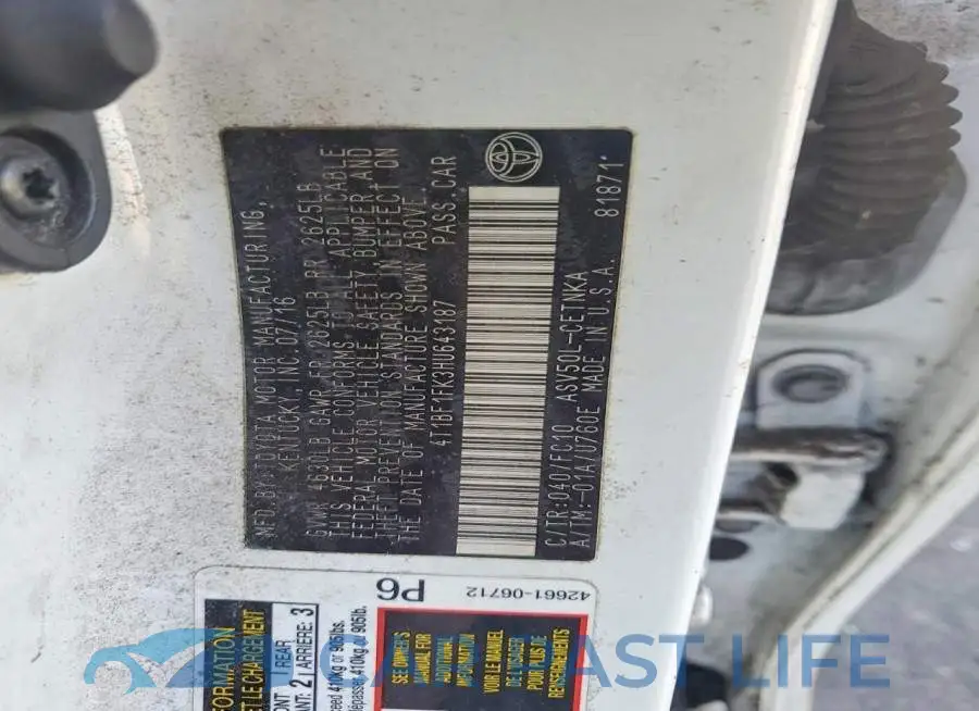 4T1BF1FK3HU643187# 12
