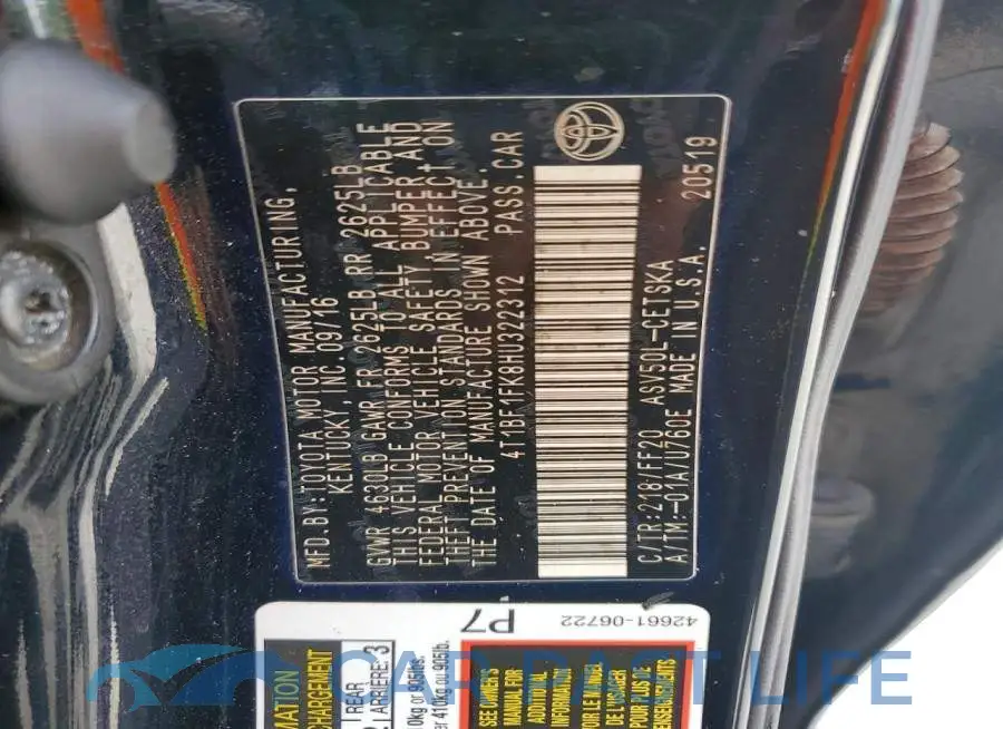 4T1BF1FK8HU322312# 12