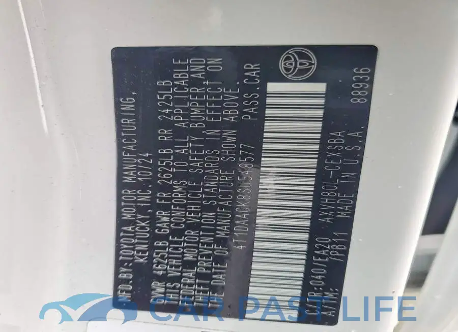 4T1DAACK8SU548577# 13