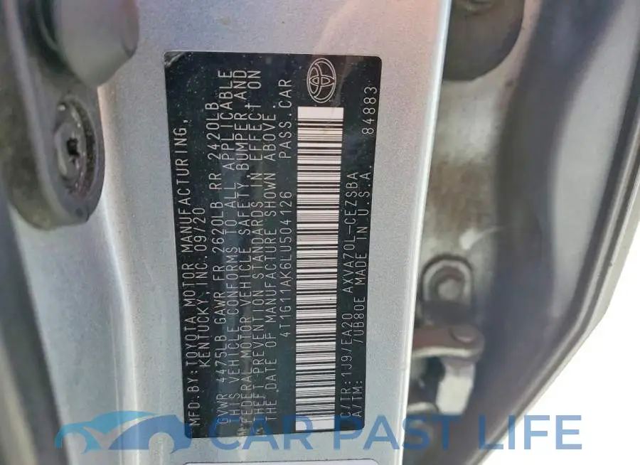 4T1G11AK6LU504126# 12