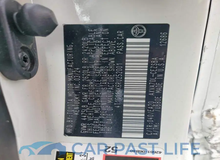 4T1G11AK6RU252001# 12