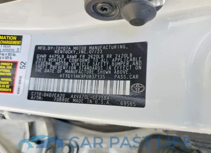 4T1G11AK9PU837135# 12