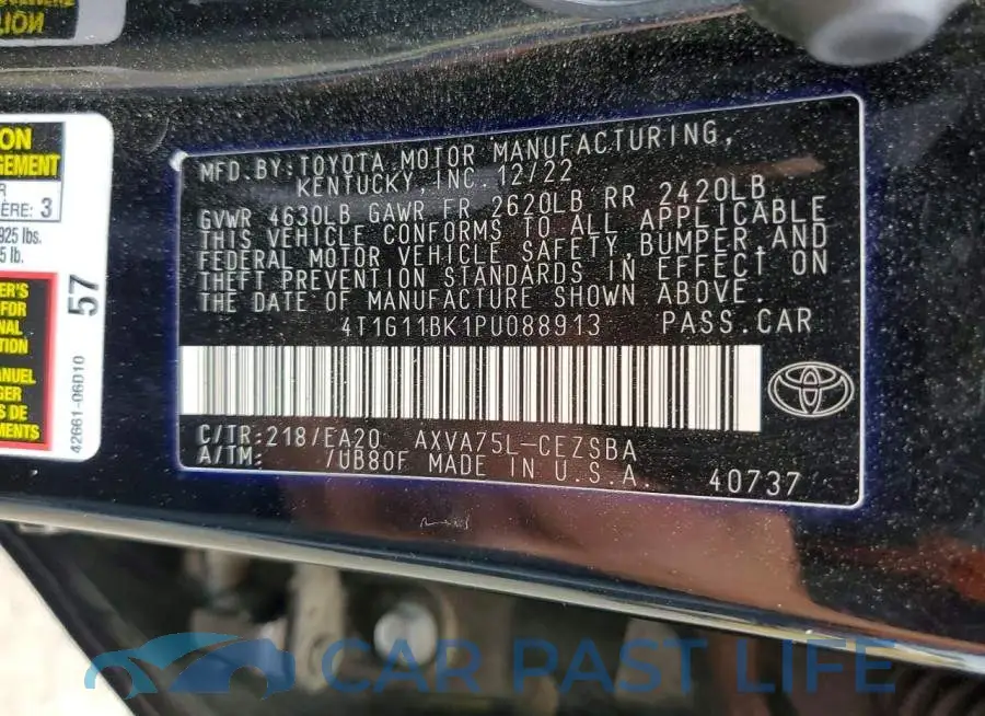 4T1G11BK1PU088913# 12
