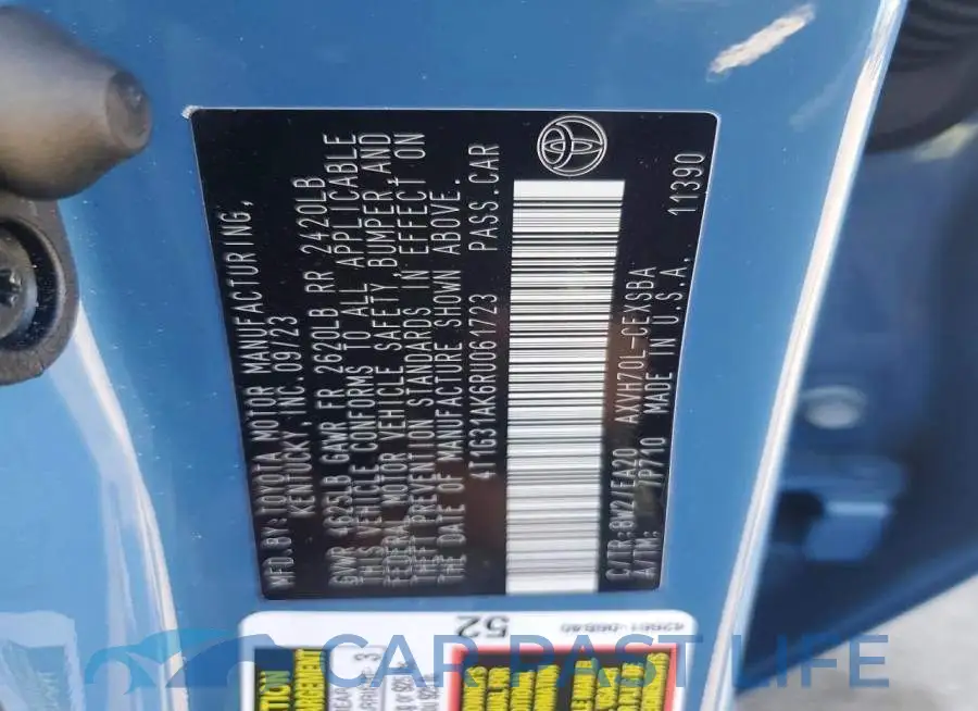 4T1G31AK6RU061723# 12