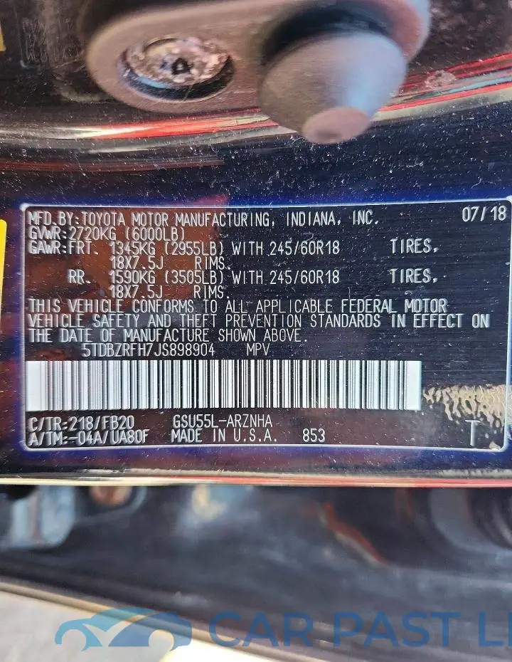 5TDBZRFH7JS898904# 13