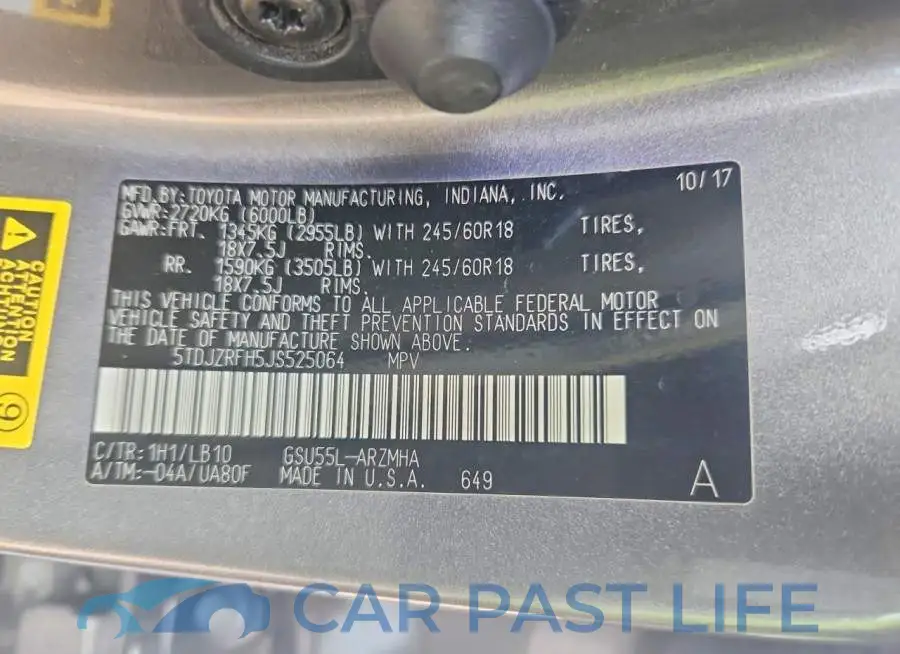 5TDJZRFH5JS525064# 13