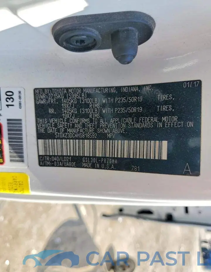 5TDXZ3DC4HS818592# 13