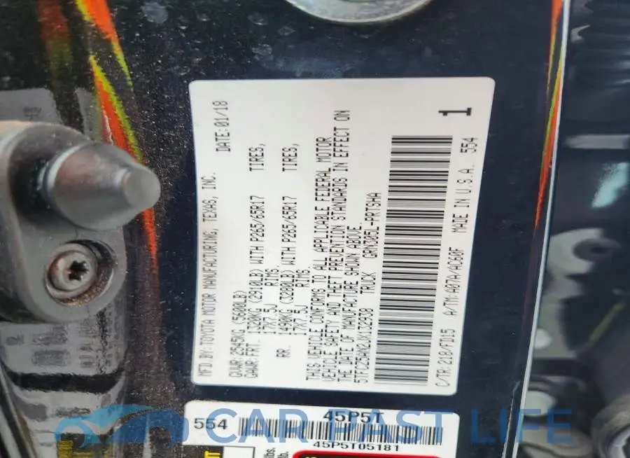 5TFCZ5AN2JX132938# 12