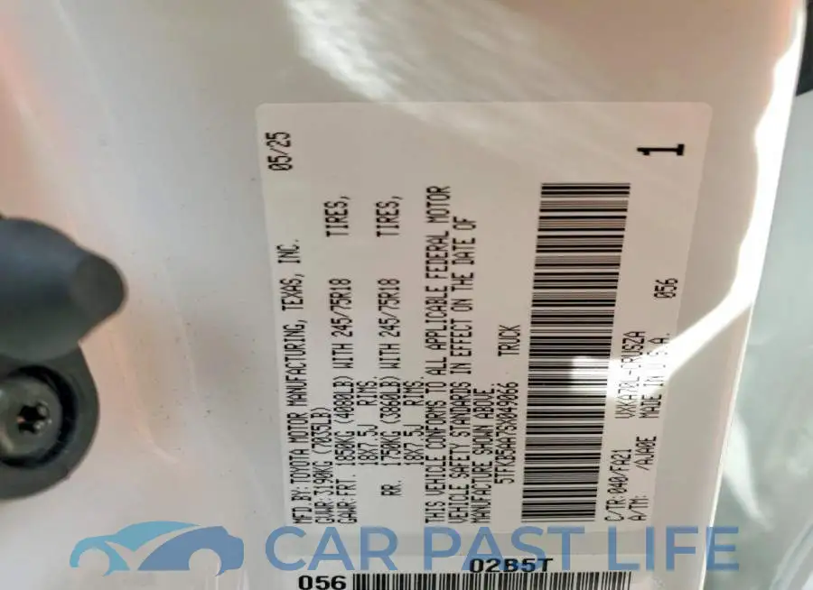 5TFKB5AA7SX049066# 12