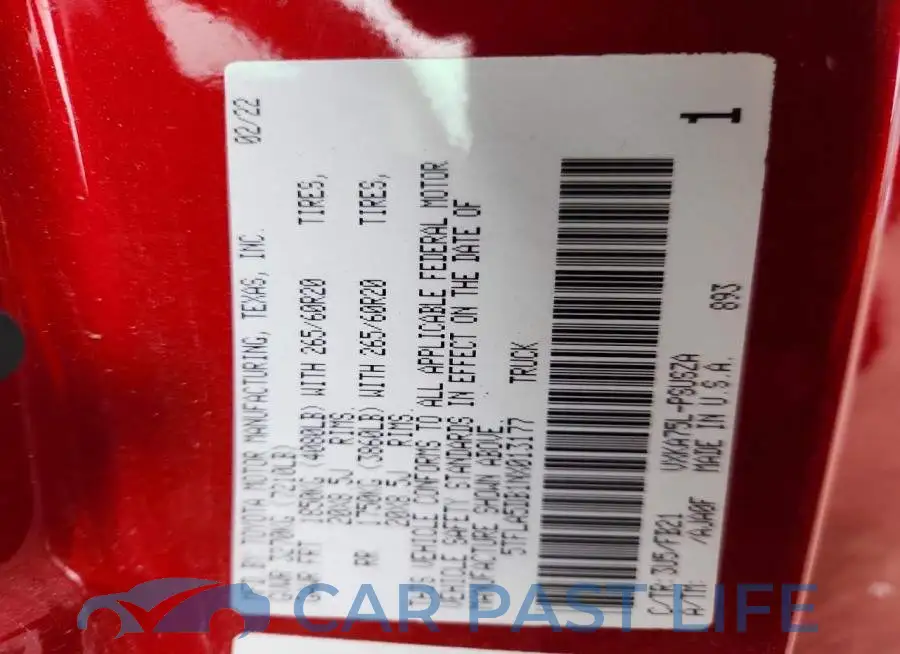 5TFLA5DB1NX013177# 11