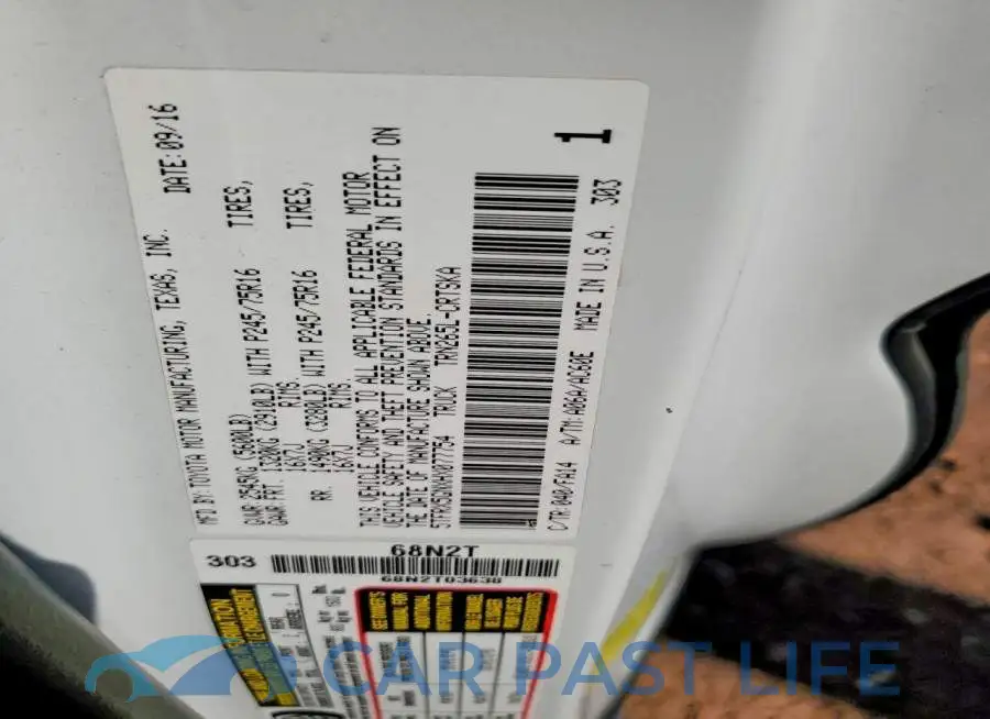5TFRX5GNXHX077754# 12
