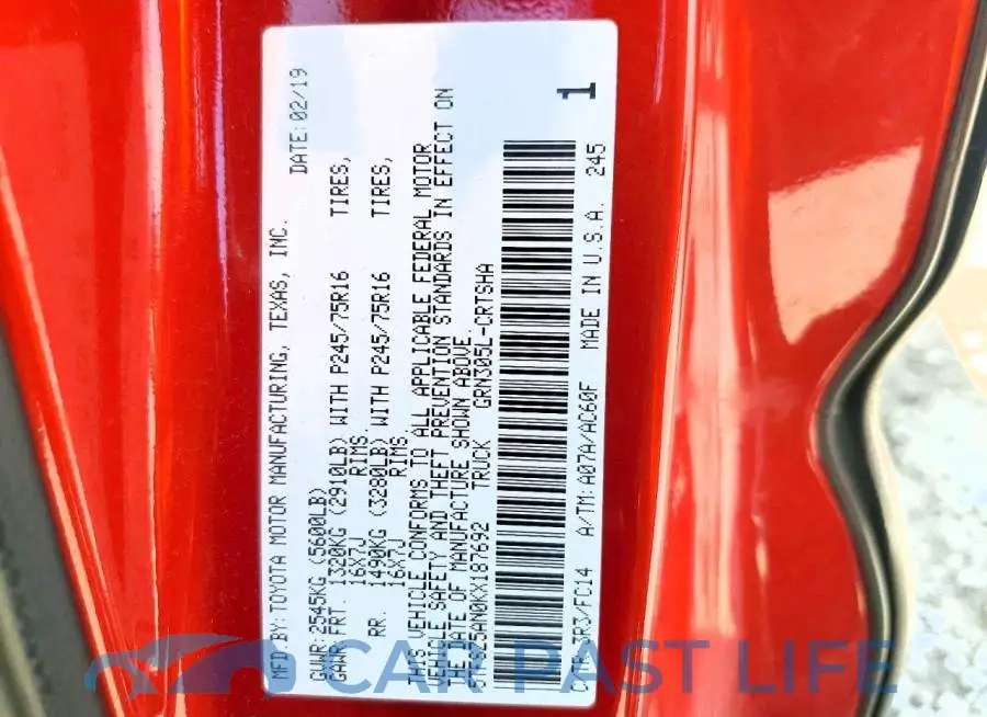 5TFSZ5AN0KX187692# 12