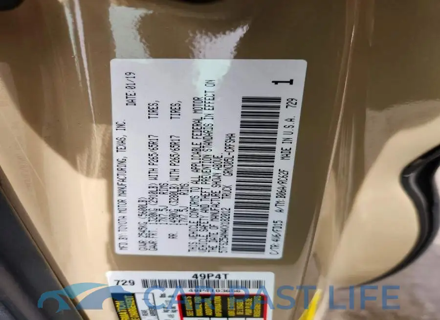 5TFSZ5AN4KX182012# 12