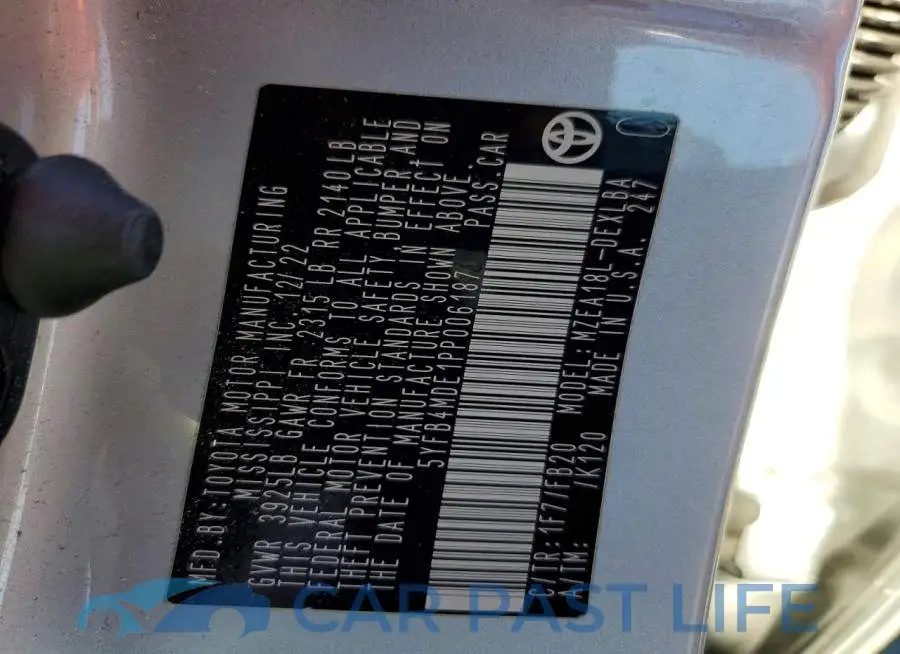 5YFB4MDE1PP006187# 12