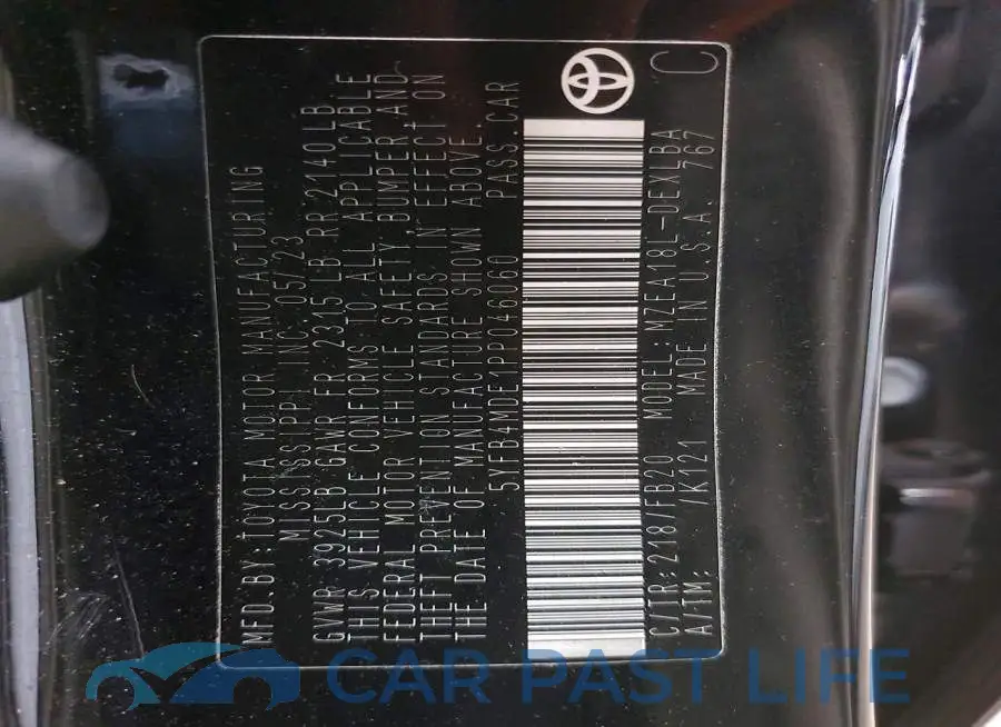 5YFB4MDE1PP046060# 12
