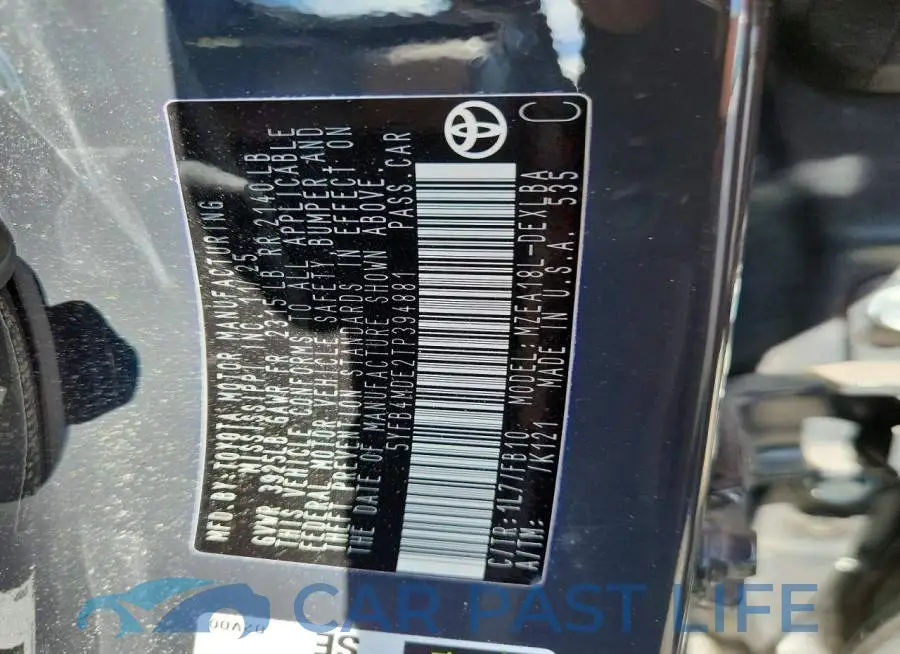 5YFB4MDE2TP394881# 12