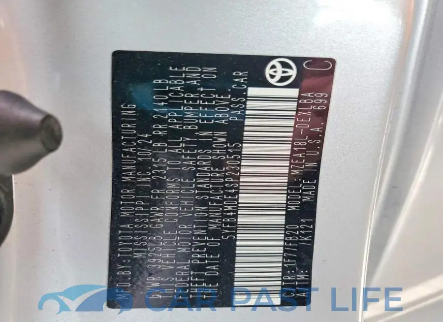 5YFB4MDE4SP230515# 13