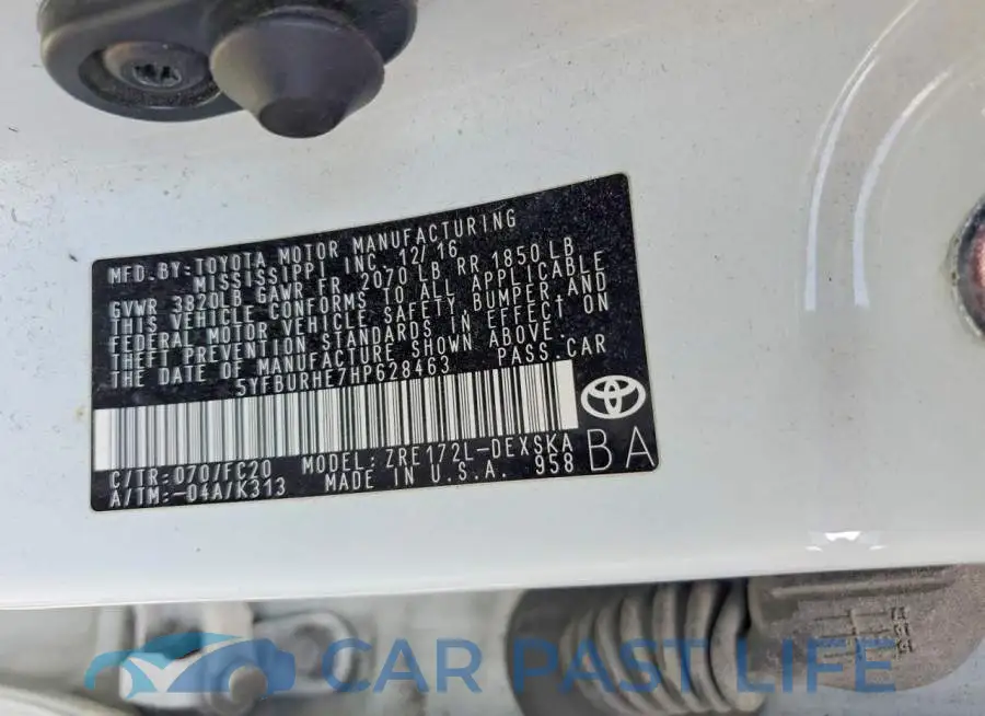5YFBURHE7HP628463# 12