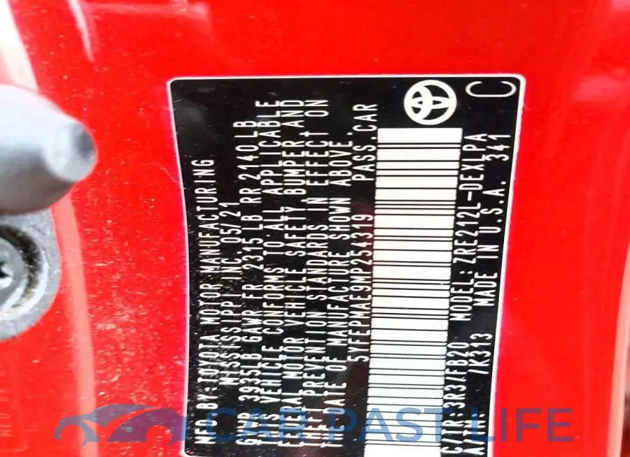 5YFEPMAE9MP254319# 12