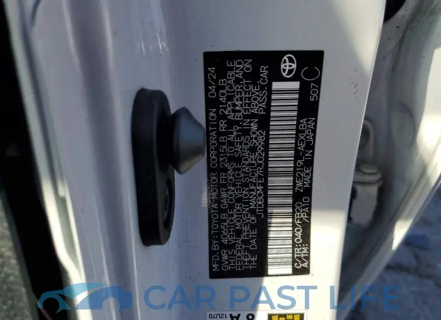 JTDBCMFE7RJ029982# 13