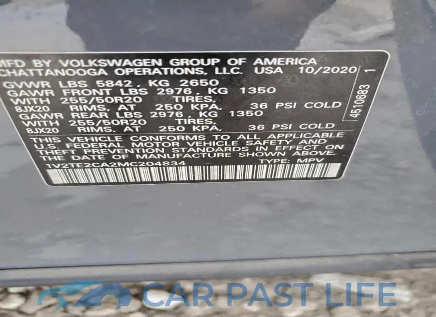 1V2TE2CA2MC204834# 13