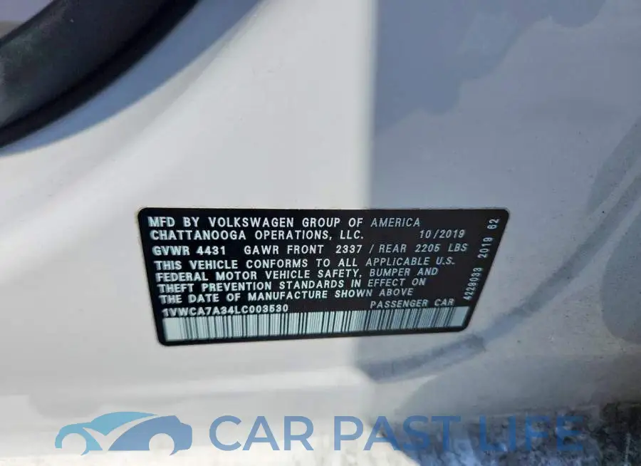1VWCA7A34LC003530# 12