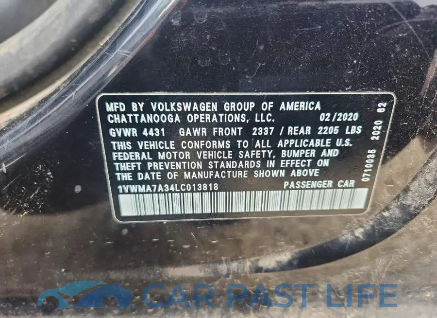 1VWMA7A34LC013818# 12