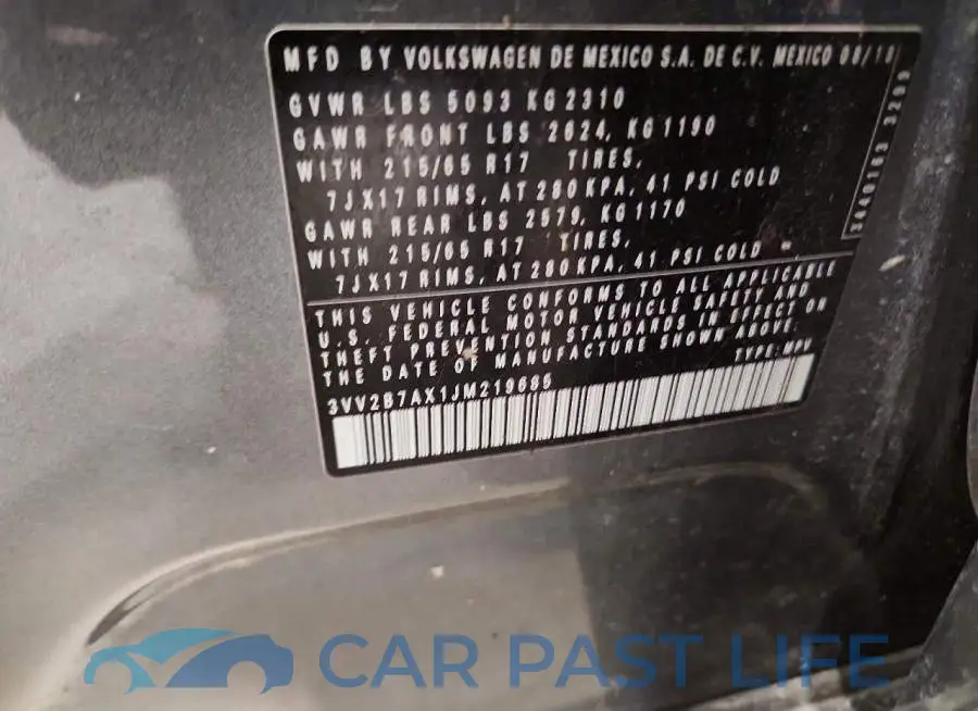 3VV2B7AX1JM219685# 13