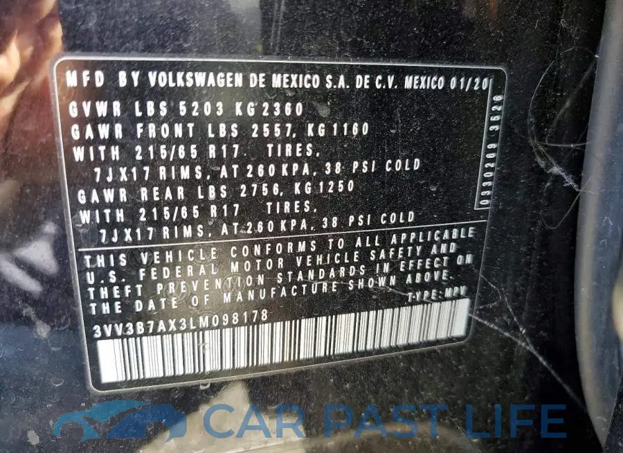 3VV3B7AX3LM098178# 13