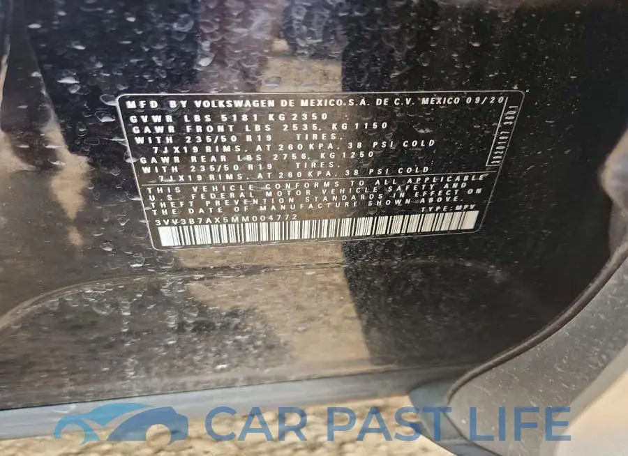 3VV3B7AX5MM004772# 14