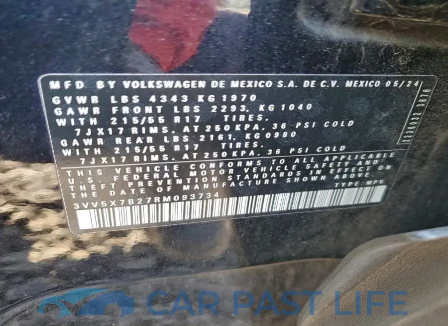 3VV5X7B27RM093734# 13