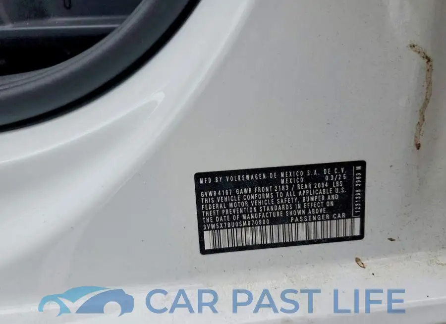 3VW5X7BU0SM070900# 12
