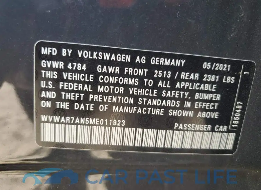 WVWAR7AN5ME011923# 12