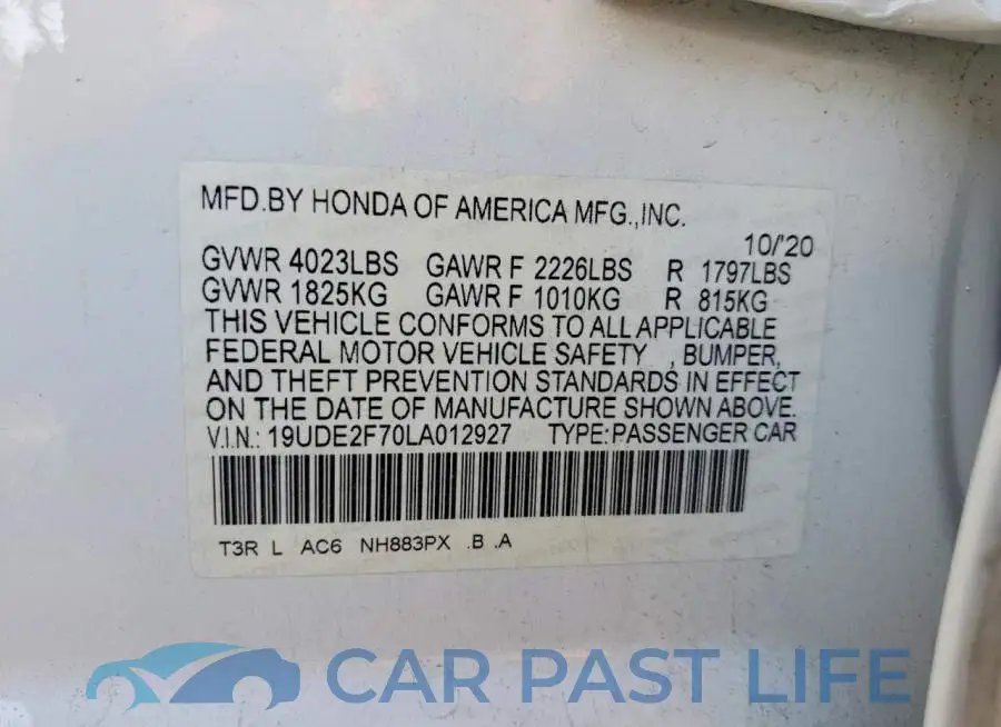 19UDE2F70LA012927# 13