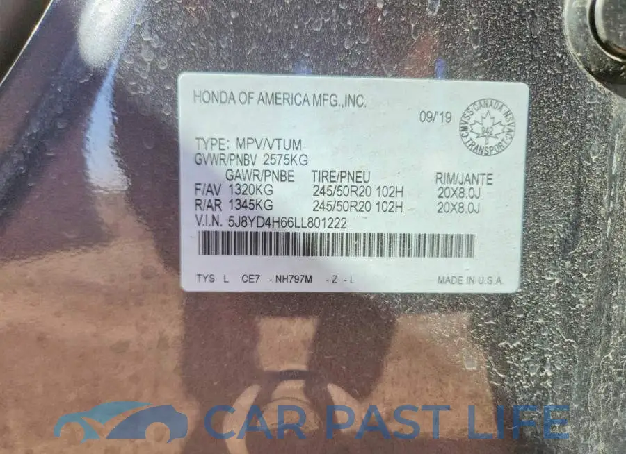 5J8YD4H66LL801222# 14