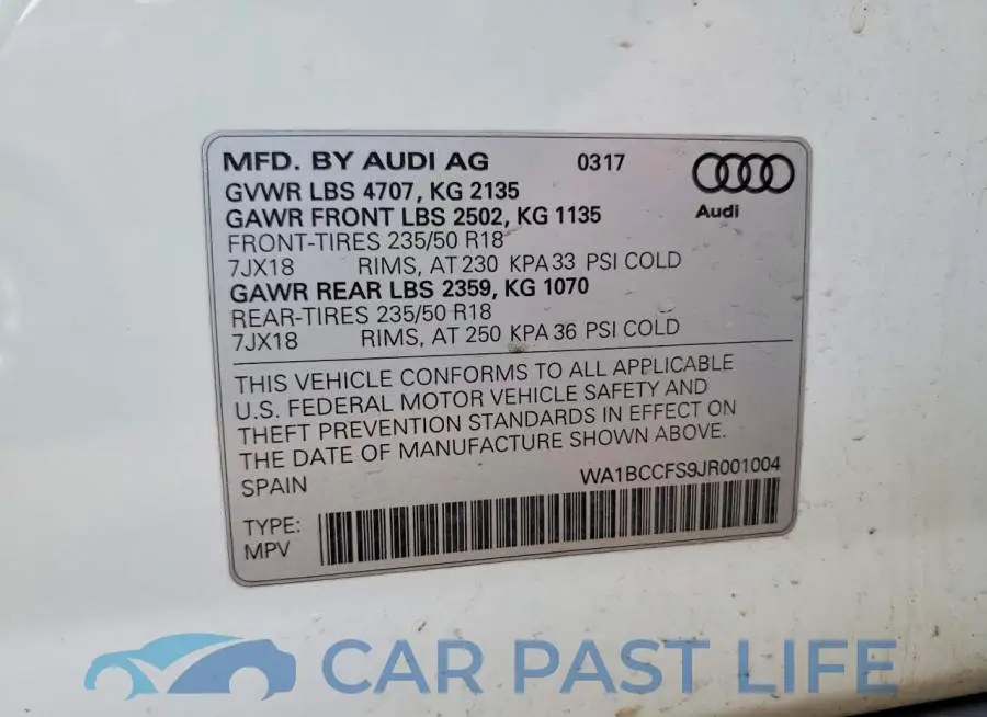 WA1BCCFS9JR001004# 13