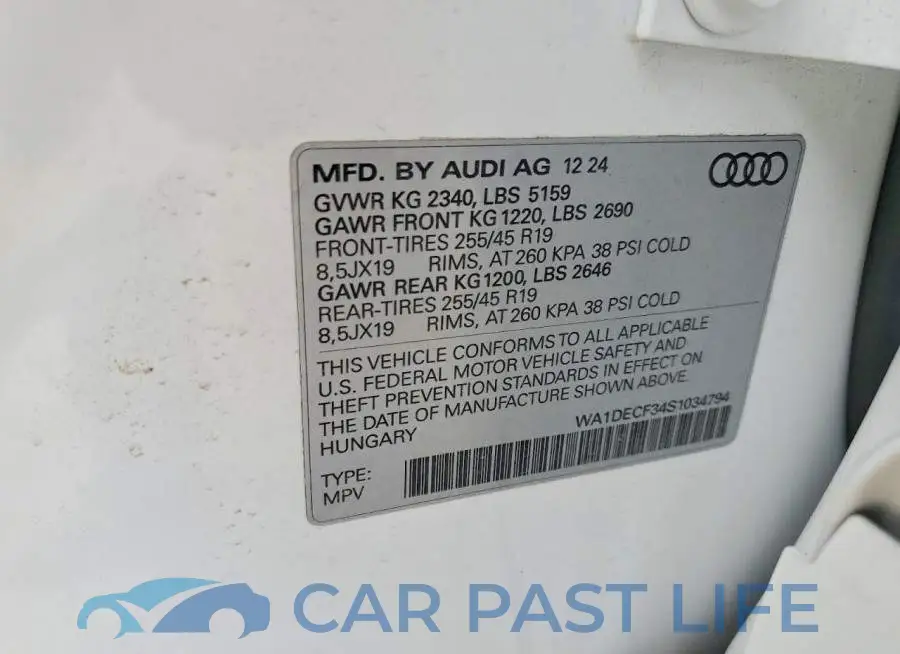 WA1DECF34S1034794# 12