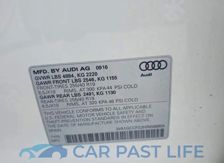 WA1GCCFS3HR006859# 13