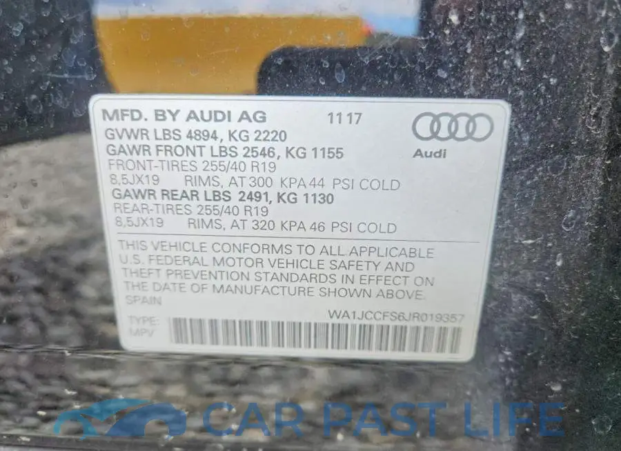 WA1JCCFS6JR019357# 14
