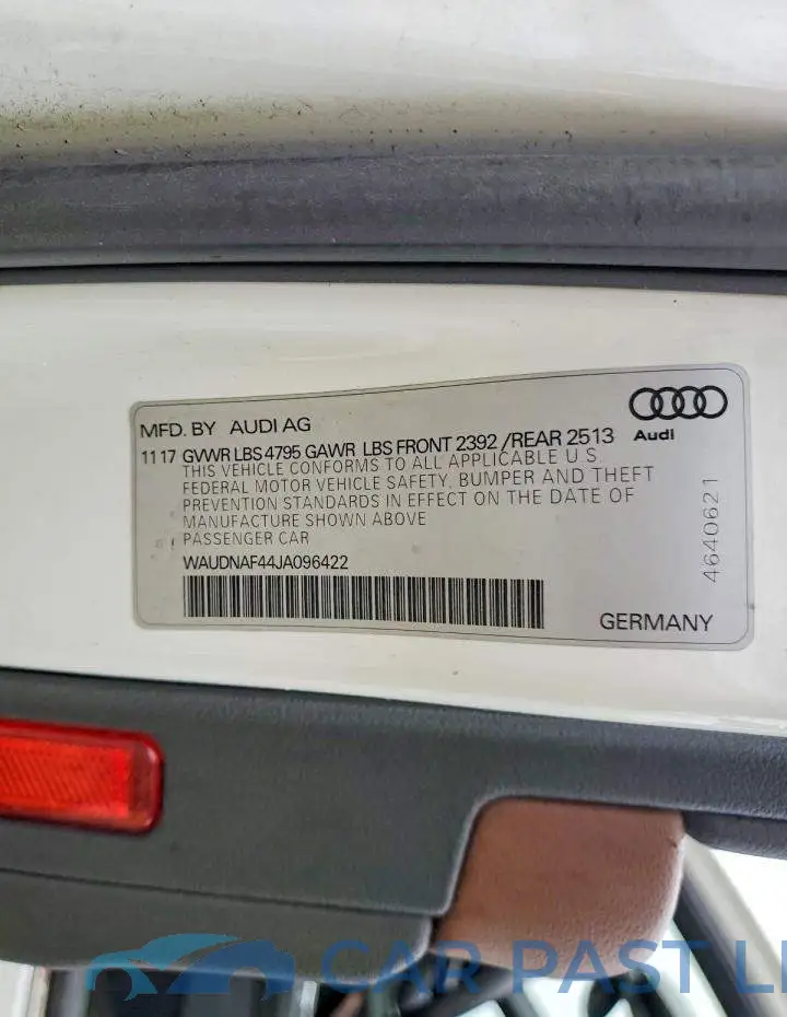 WAUDNAF44JA096422# 13