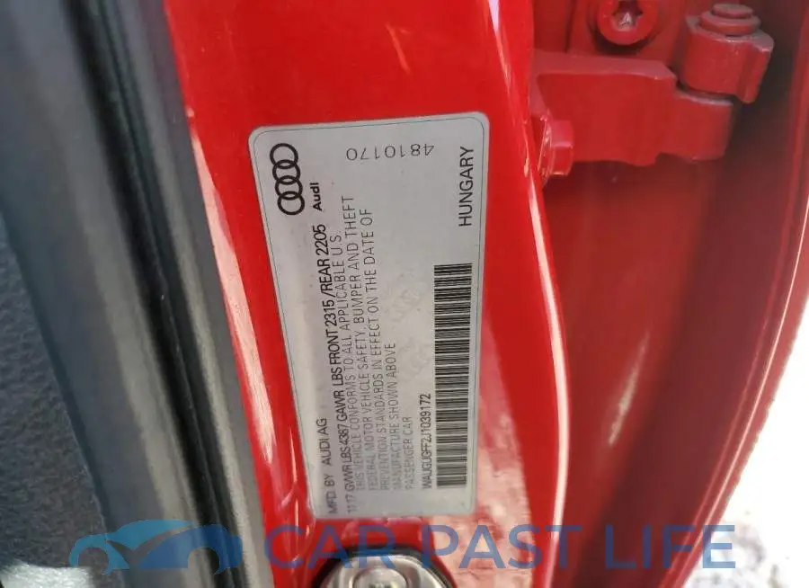 WAUGUGFF2J1039172# 12