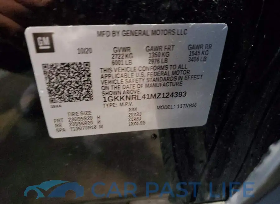 1GKKNRL41MZ124393# 13