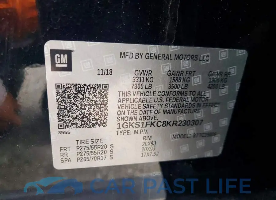 1GKS1FKC8KR230307# 13